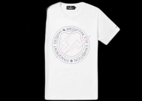 Medicom x Fragment Design Men Circle Logo Bearbrick Tee White