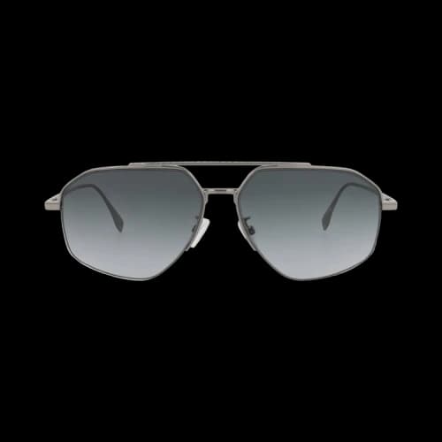 Fendi Aviator-Frame Metal Sunglasses 'Ruthenium/Smoke'