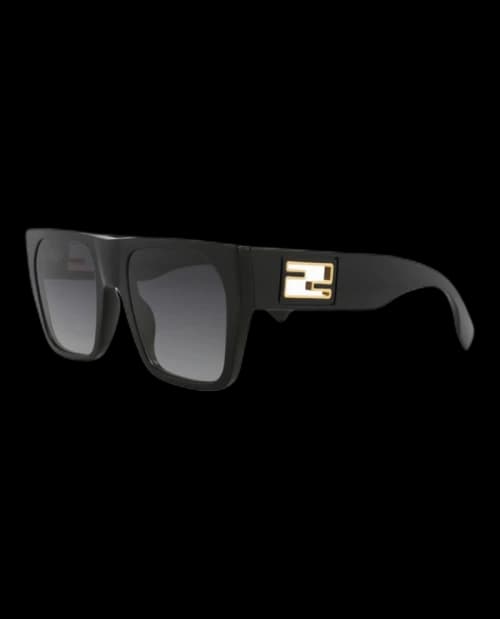 Fendi Square Sunglasses Black Black Smoke (FE40124I-54-01B)