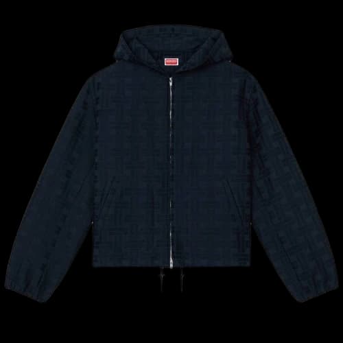 Kenzo Weave Hooded Shirt 'Blue'