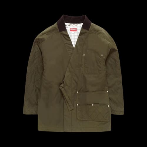 Kenzo Weave Kimono Coat 'Green'