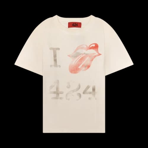 424 I Love Tongue T-Shirt 'White'