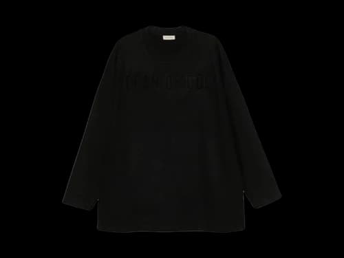Fear of God Logo Patch Long Sleeve Tee Black