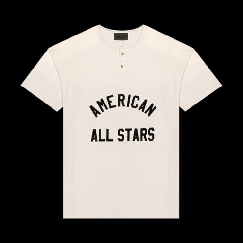 Fear of God All Star Henley Tee 'Vintage Concrete White'