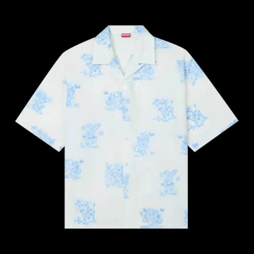 Kenzo Cartoon Hawaiian Short-Sleeve Shirt 'White'