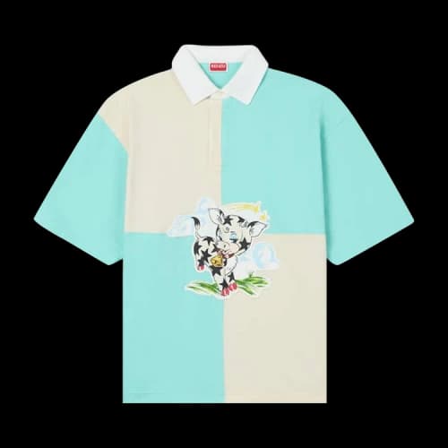 Kenzo Gots Cartoon Relax Polo 'Blue'