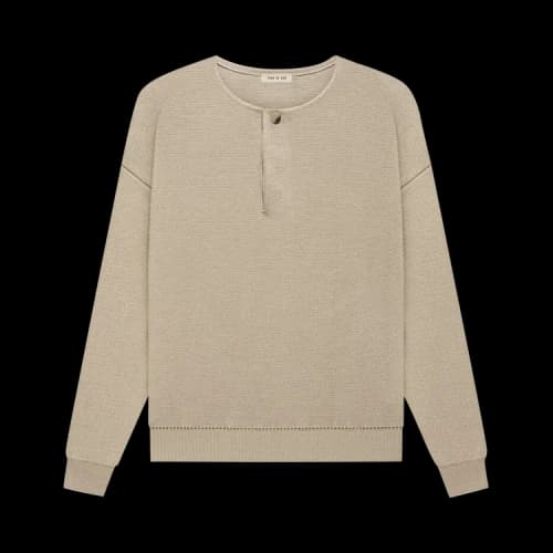 Fear of God Eternal Merino Henley Sweatshirt 'Dusty Beige'
