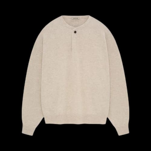 Fear of God Fine Knit Henley 'Heather Beige'