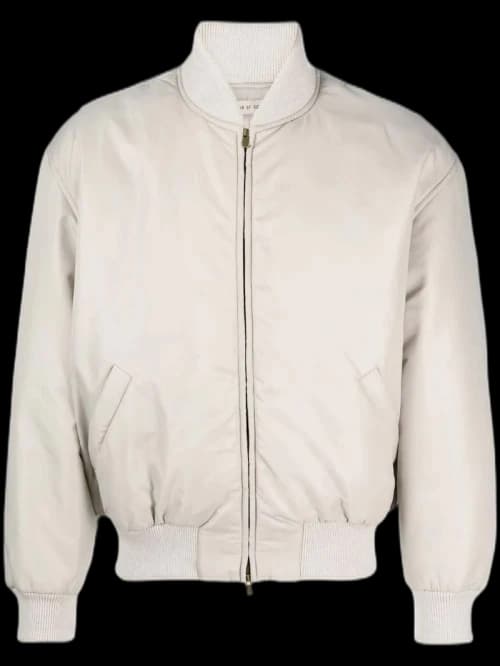 Fear of God Zip-Up Wool-Blend Bomber Jacket Grey