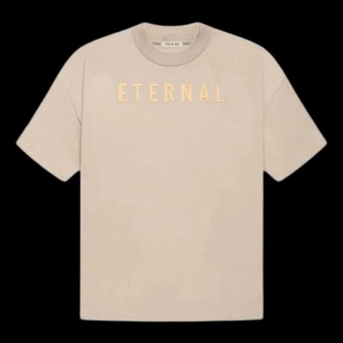 Fear of God Eternal Logo Flocked Crewneck T-Shirt 'Tan Orange'