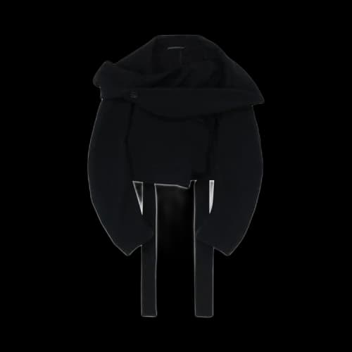 Yohji Yamamoto Big Hooded Short Jacket 'Black'