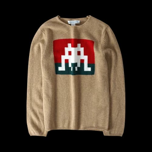Comme des Garçons SHIRT Space Invader Knit Sweater 'Camel'