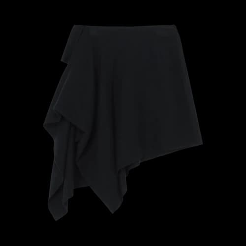 Yohji Yamamoto R Draped Short Skirt 'Black'