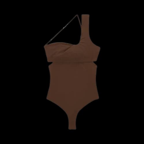 Jacquemus x Nike Le Body Drapé Dress Brown