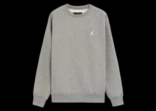 Jordan Essentials Fleece Crew Neck Pullover Sweatshirt Grey