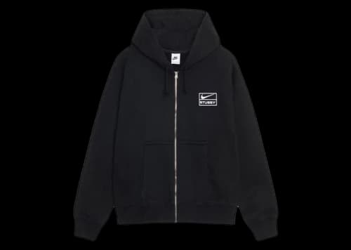 Stussy x Nike Stone Washed Fleece Zip Hoodie (SS24) Black