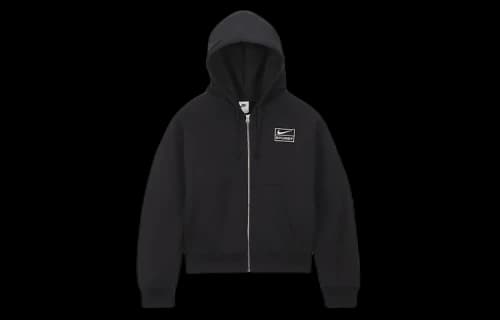 Stussy x Nike Stone Washed Fleece Zip Hoodie (Asia Sizing) Black