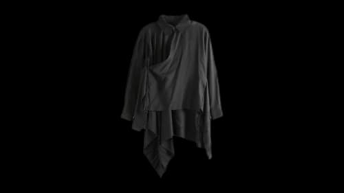 Yohji Yamamoto Women's Asymmetric Blouse Black