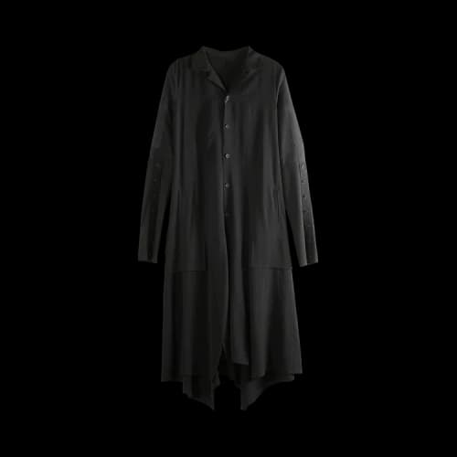 Yohji Yamamoto Button Detail Flap Dress 'Black'