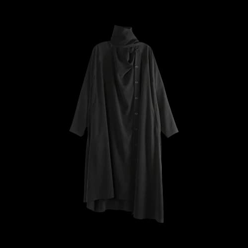 Yohji Yamamoto Stole Detail Draped Dress Black