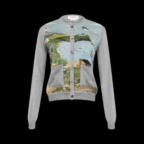 THOM BROWNE Cashmere Cardigans Women's Gray Moderate