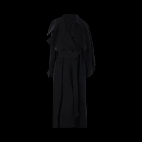 Yohji Yamamoto L Draped Coat 'Black'