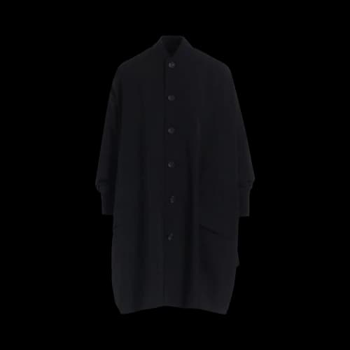 Yohji Yamamoto Padded Drape Coat 'Black'
