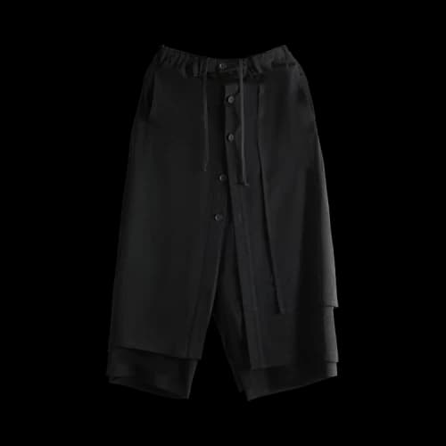 Yohji Yamamoto F Button Wrap Pants Black