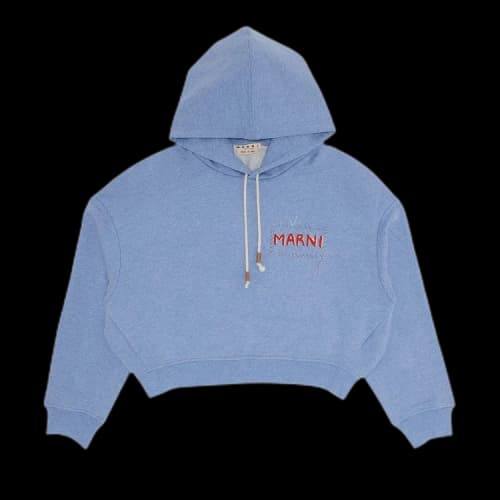 Marni Loopback Jersey Melange Sweatshirt 'Light Blue'