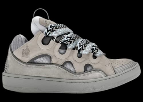 Lanvin Leather Curb Light Grey Blue