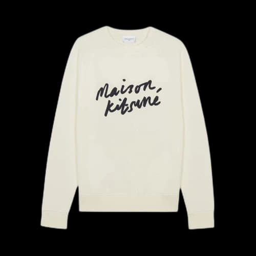 Maison Kitsuné Handwriting Sweatshirt 'Ecru'