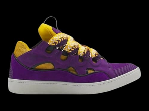 Lanvin Leather Curb Purple Yellow