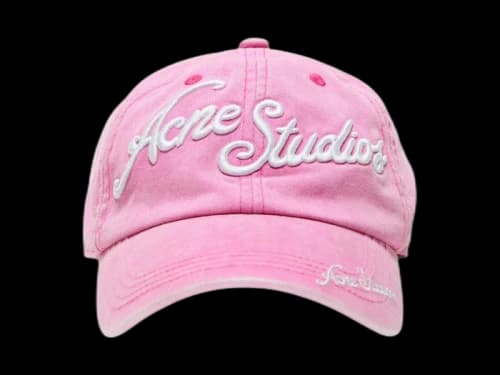 Acne Studios Logo Baseball Cap Bubble Pink