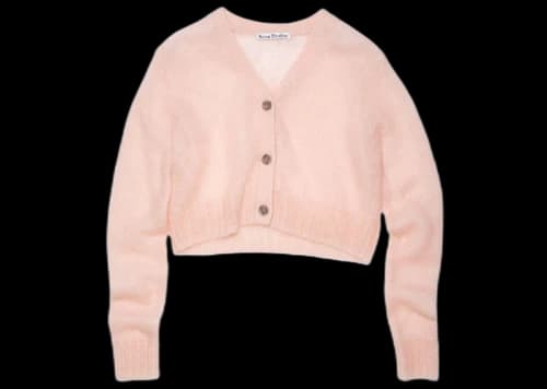 Acne Studios Cropped Cardigan Pink
