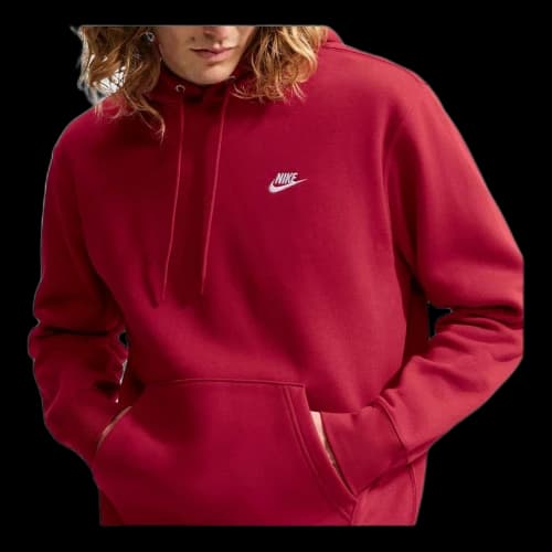 Nike Club Fleece Hoodie 'Tough Red White'