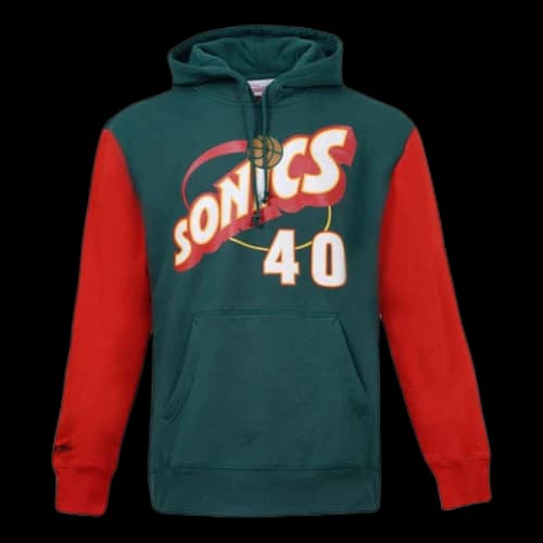 Mitchell & Ness x NBA Seattle Supersonics 1996 Fashion Fleece Hoodie 1996 'Shawn Kemp 40'