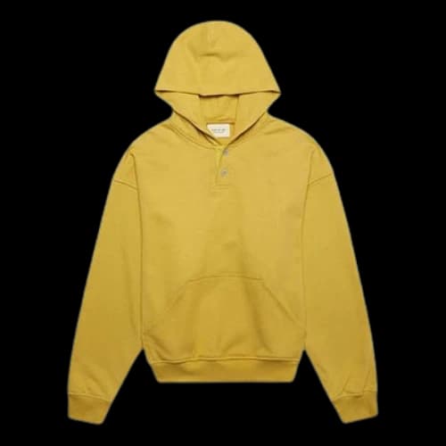 Fear of God Essentials Everyday Henley hooded Button Unisex Yellow