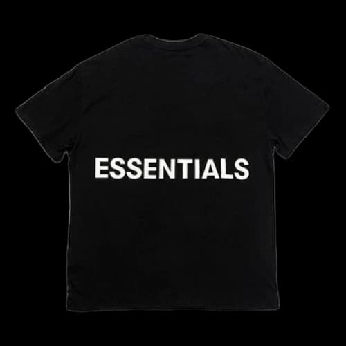 Fear of God Essentials Boxy Graphic SS Black Tee