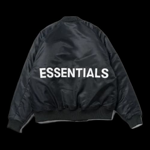 Fear of God Essentials FW19 Cotton padded Jacket Black Logo
