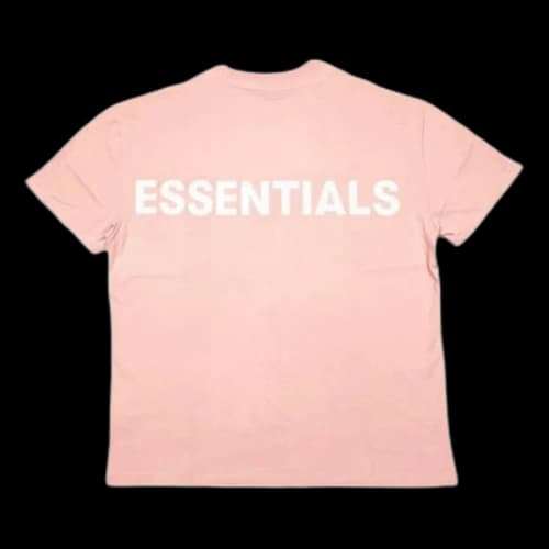 Fear of God Essentials Reflective Alphabet Logo Printing Short Sleeve Unisex Pink