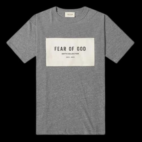 Fear of God Patch Alphabet Logo Unisex Gray