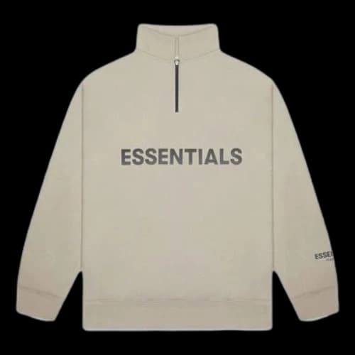 Fear of God Essentials FW20 Half Zip Sweatshirt 'Olive'