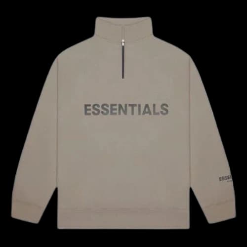 Fear of God Essentials FW20 Half Zip Sweatshirt 'Taupe'