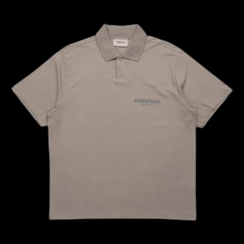 Fear of God Essentials FW20 Logo Polo Shirt 'Taupe'