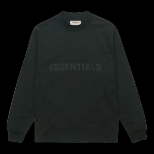 Fear of God Essentials FW20 Long Sleeve Logo Tee 'Black'