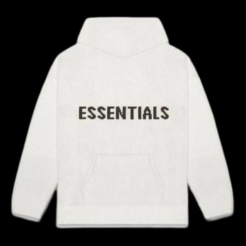 Fear of God Essentials FW20 Knit Logo Hoodie 'Oatmeal'