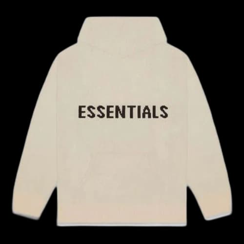 Fear of God Essentials FW20 Knit Logo Hoodie 'Khaki'