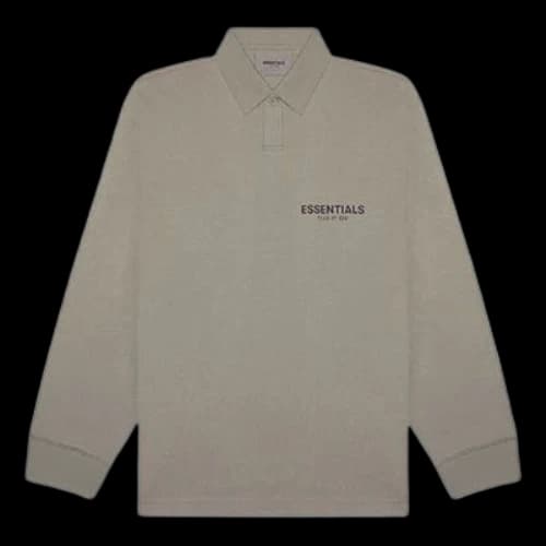 Fear of God Essentials FW20 Long Sleeve Polo Shirt 'Taupe'
