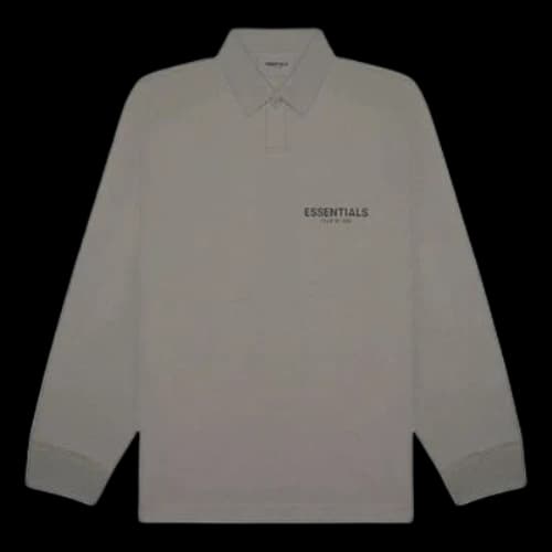 Fear of God Essentials FW20 Long Sleeve Polo Shirt 'Cement'