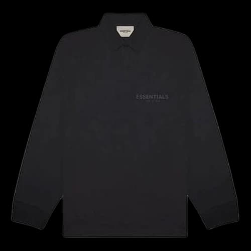 Fear of God Essentials FW20 Long Sleeve Polo Shirt 'Black'